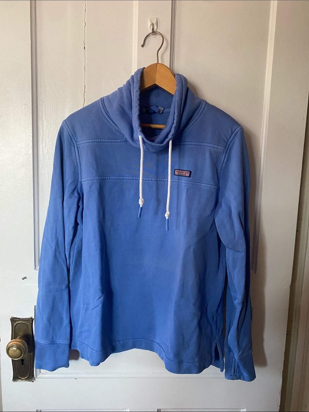 Vineyard Vines Sky Blue Funnel-Neck Sweatshirt
